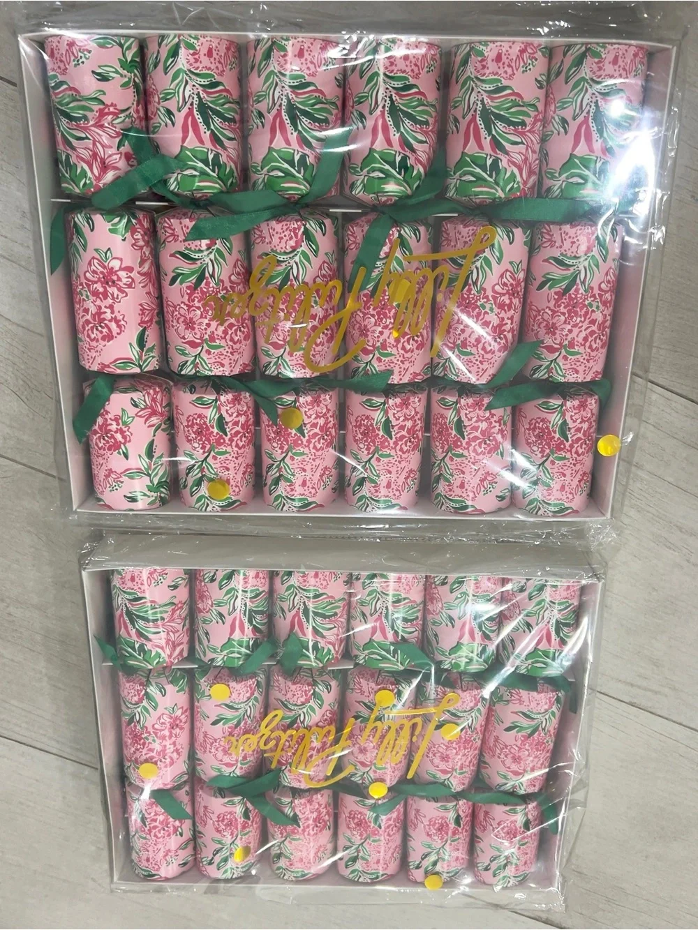 Lilly Pulitzer Party Poppers Conch Shell Pink- Hair Scrunchies NWT